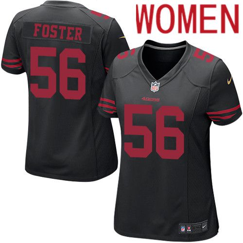 Women San Francisco 49ers 56 Reuben Foster Nike Black Game Player NFL Jersey